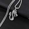 Retro necklace stainless steel, accessory hip-hop style, Chinese style, European style