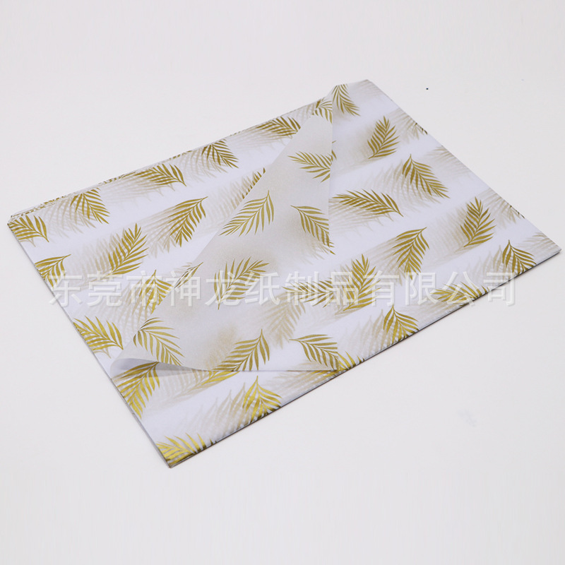 FUENTE Impresión de papel de copia de fábrica Papel de pera de tejido de Navidad Papel de embalaje de rayas metálicas Personalización plegable