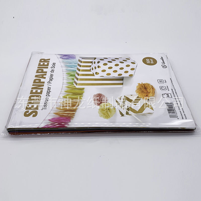 FUENTE Impresión de papel de copia de fábrica Papel de pera de tejido de Navidad Papel de embalaje de rayas metálicas Personalización plegable