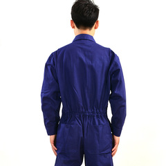 春秋長袖連體工裝勞保服男棉質加厚車間汽修電焊工作服套裝印logo
