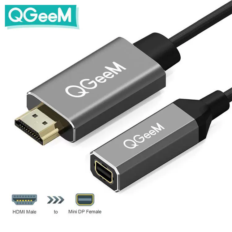 Qgeemhdmi однорота поворотный адаптер-переходник minidp кабель UHD4K@30Hz высокое разрешение, подключение и воспроизведение