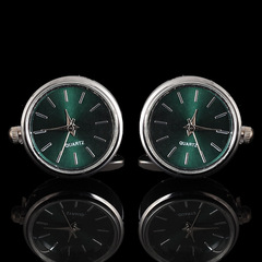 Luxury Men's Small Clock Watch Cuff Pin Alarm Clock Fashion French Shirt Cuff Cuff Button Round Clock Watch Cuff Pin Men 