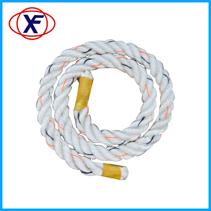 供应三股编织绳厂家 8mm白色3股编织绳 耐磨涤纶编织绳