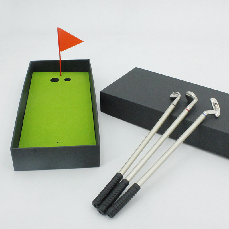 Cross-border Venta caliente Golf pluma de regalo de campo de práctica de simulación de caja de regalo pluma de Golf Club fuente de fábrica al por mayor