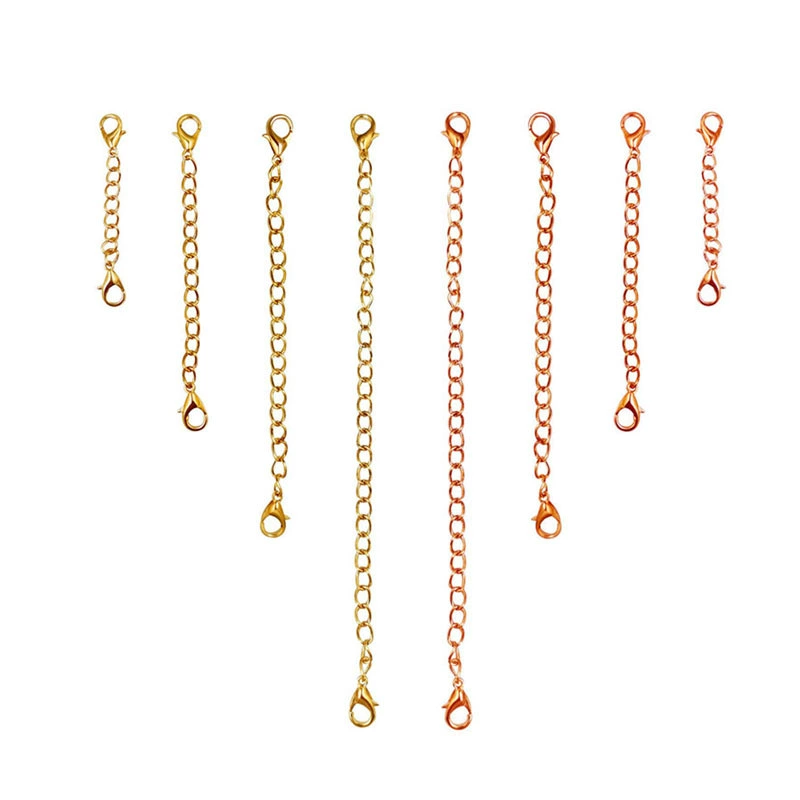 Сплав с двойной головкой пряжка-лобстер Хвостовая цепь Регулируемая цепь DIY ювелирные изделия ожерелье Ручная Веревка кожаная веревка удлинительная цепь ювелирные аксессуары