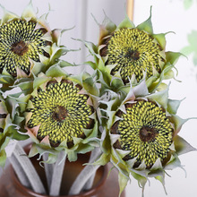 装饰向日葵仿真花 含苞假葵花婚礼餐桌娟花 婚庆向日葵仿真花批发