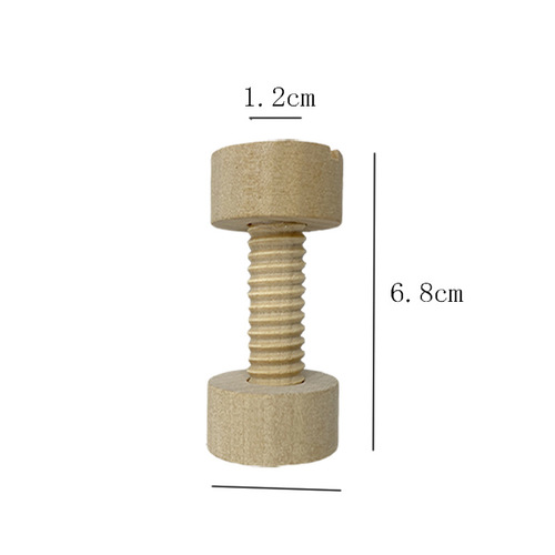 Wooden Screw Accessories Nut Set Toy Hand Made Wood Screws Custom Made Wooden Screw Toy Wholesale