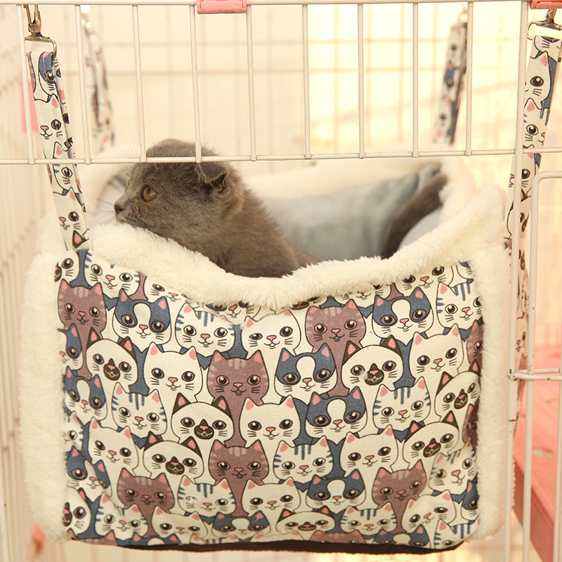 Factory cat hammock hanging nest pet nest cat nest removable and washable winter warm hanging cat swing rabbit ferret