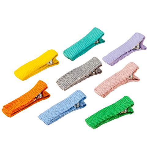 Chrome Cotton Hair Clip for Girls, Cute Edge with Full Cotton Band, DIY Hair Accessory Kit for Children