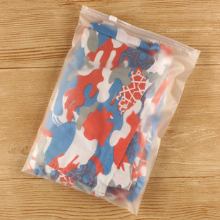 Transparent EVA frosted clothing zipper bag plastic clothes packaging bag underwear children's clothing ziplock bag spot wholesale