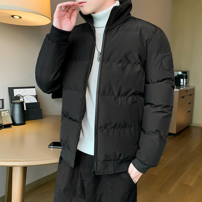 2022 nuevo abrigo de algodón acolchado de invierno para hombres forrado de lana engrosado de moda estilo coreano abrigo de estudiante abrigo de invierno de algodón acolchado para hombres abrigo de algodón acolchado