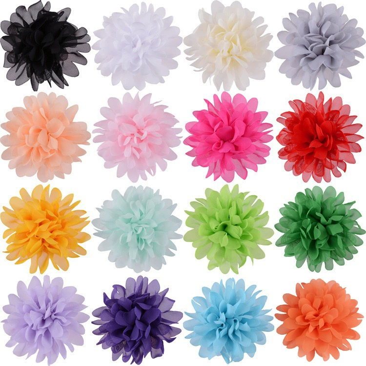 10 см Ультразвуковой ручной работы шифон большой цветок DIY обувь и головные уборы аксессуары для одежды ткань цветочные ювелирные аксессуары трансграничные