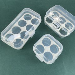 8-Compartment Beauty Blender Storage Box, 8-Grid, 6-Grid, 4-Grid Egg Shaped Transparent Storage Large Preservation Box, Plastic Powder Puff Box