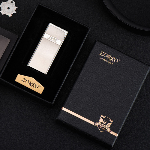 ZORRO inflatable lighter grinding wheel ultra-thin slim portable personalized laser engraving gift manufacturer wholesale