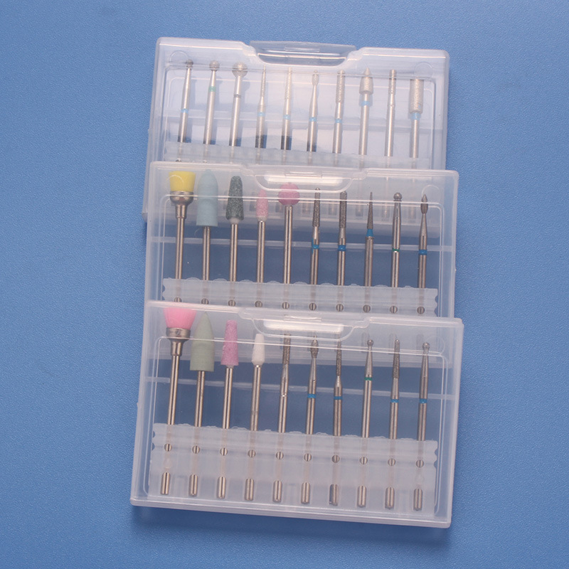 Juego de cabezales de pulido de diamante de acero de tungsteno para manicura transfronteriza, cepillo de cabezal de pulido para eliminar la piel muerta y herramientas de pulido para una superficie lisa.