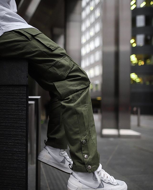 Hip-Hop Style Vintage Work Pants Image 1