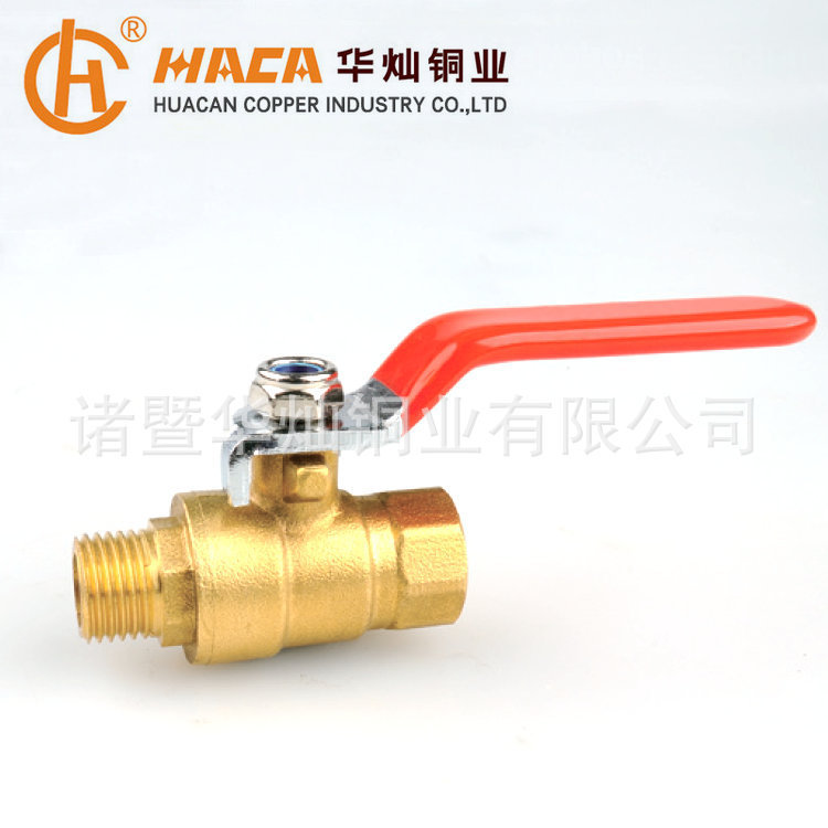 供应黄铜内外牙球阀（长杆/短柄）英制美制红柄小球阀1分2分3分