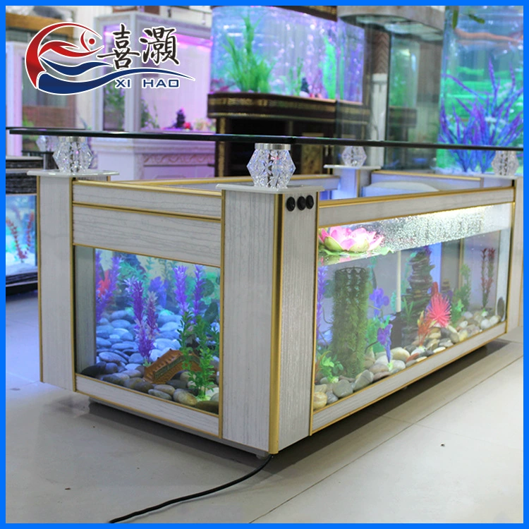 Бесплатная доставка Прямоугольный диван журнальный столик экологический аквариум гостиная Настольный журнальный столик супер белое стекло производители оптом