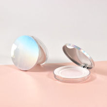 现货圆形超薄散粉盒3g幻彩弹力网银色蜜粉盒迷你便携式5g分装空盒