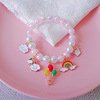 Children's bracelet from pearl for princess with beads, cartoon accessory, toy