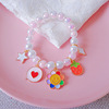 Children's bracelet from pearl for princess with beads, cartoon accessory, toy