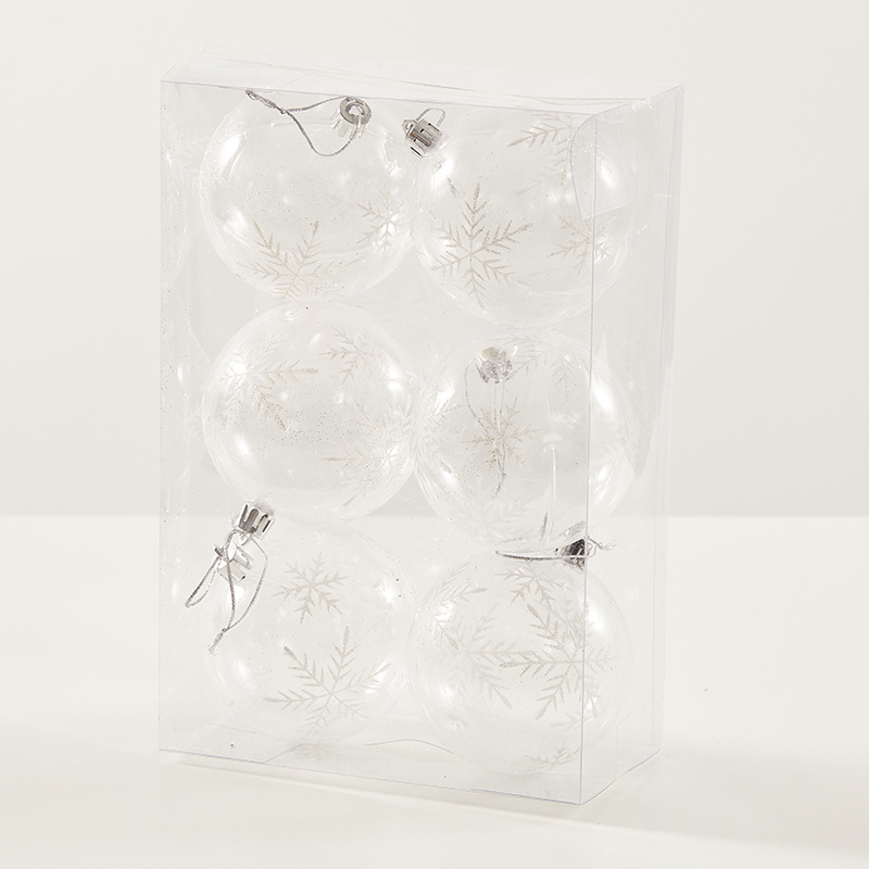 6cm8cm plata pintada bola de Navidad decoración de navidad colgante bola galvanizada pintada a mano decoración de ventanas de hotel