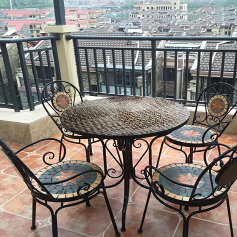 Mantel redondo de PVC transfronterizo impermeable y a prueba de aceite forrado de vellón grueso transparente impreso mantel de plástico banda elástica mantel de grano de madera