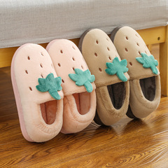 New Bags and Cotton Slippers for Women, Household for Autumn and Winter, Home Decor, Cute Couple, Indoor, Fluffy, Postpartum, Students, Men, Warmkeeping