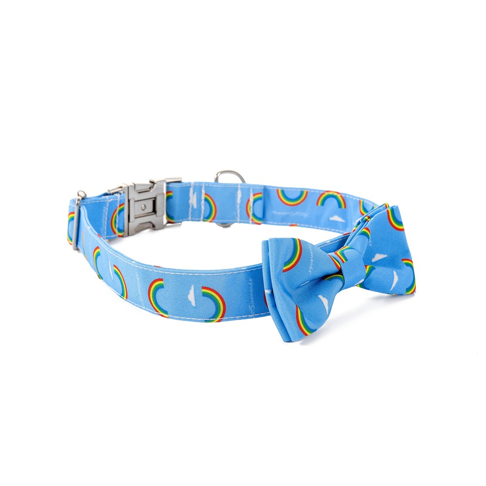 Original spot nuevo festival arco iris transfronterizo perro collar de aleación perro arco iris