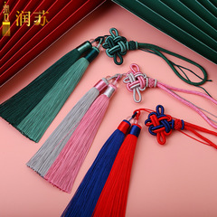 Runsu tassel Chinese knot double color tassel tassel car hanging home decoration Hanfu diy auspicious knot pendant