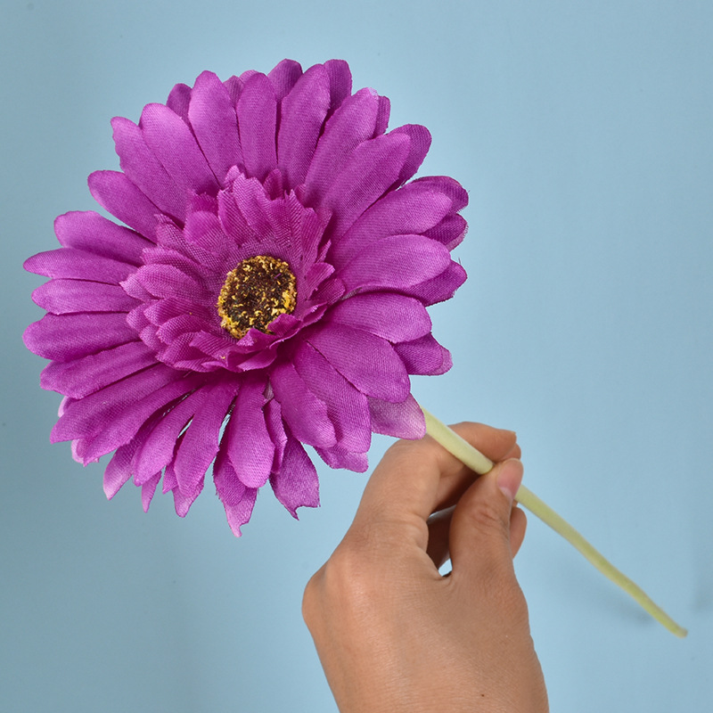 Una sola flor de Palma crisantemo africano boda decoración del hogar flor artificial decoración del hogar girasol flor artificial fábrica al por mayor