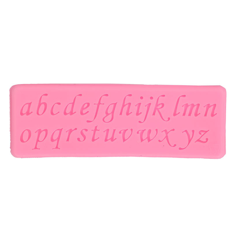 Fondant cake decoración letras mayúsculas y minúsculas y dígitos feliz cumpleaños silicona molde para hornear cerámica suave arcilla epoxi molde