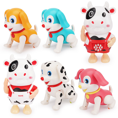 Year of the Ox street stall hot selling cute pet cows, cows, dogs, dancing lights, early education, piglets and rabbits, electric children's toys wholesale