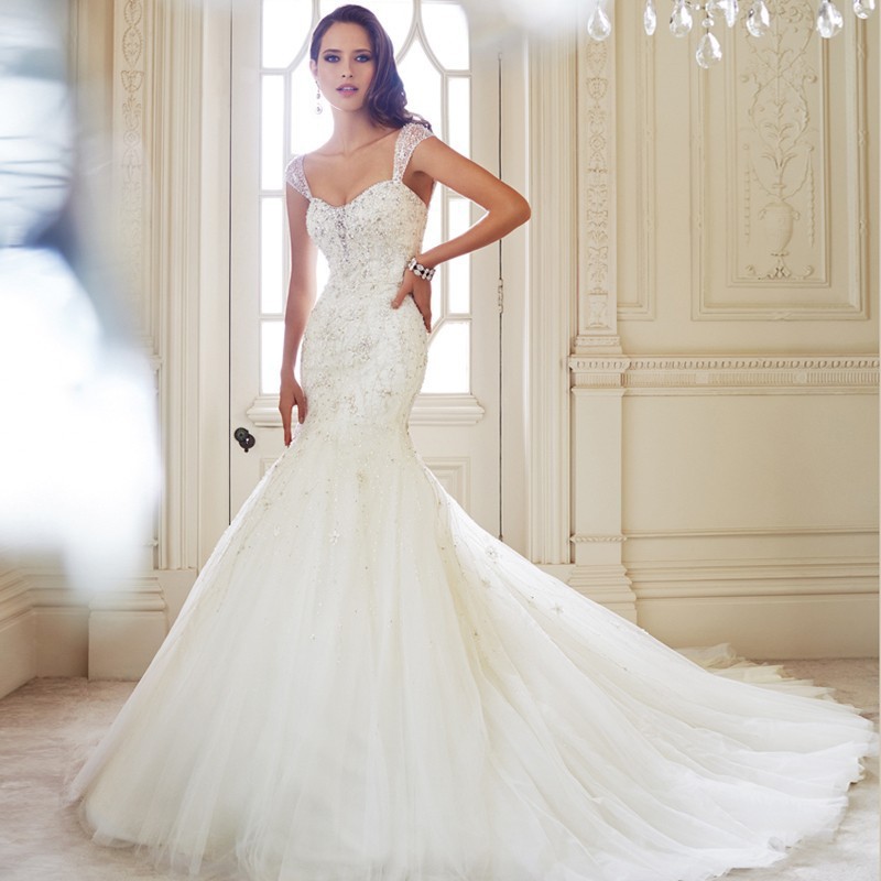 Bridal Wedding Dress Backless Bride Shoulder Fishtail Slim Silk Tail Slimming Look Korean Style Wedding Dress 2025 New Style