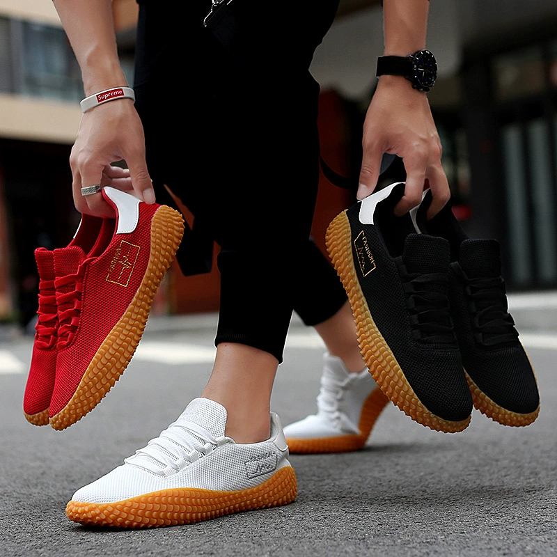 Sports shoes for leisure, summer footwear, trend universal breathable cloth sneakers, Korean style
