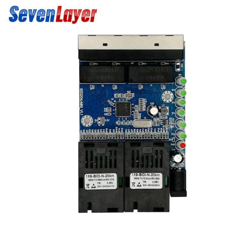 2 Light 4 Electric Mini Switch 100M Optical Witches Four Electric Power Model Optoelectronics Network PCBA