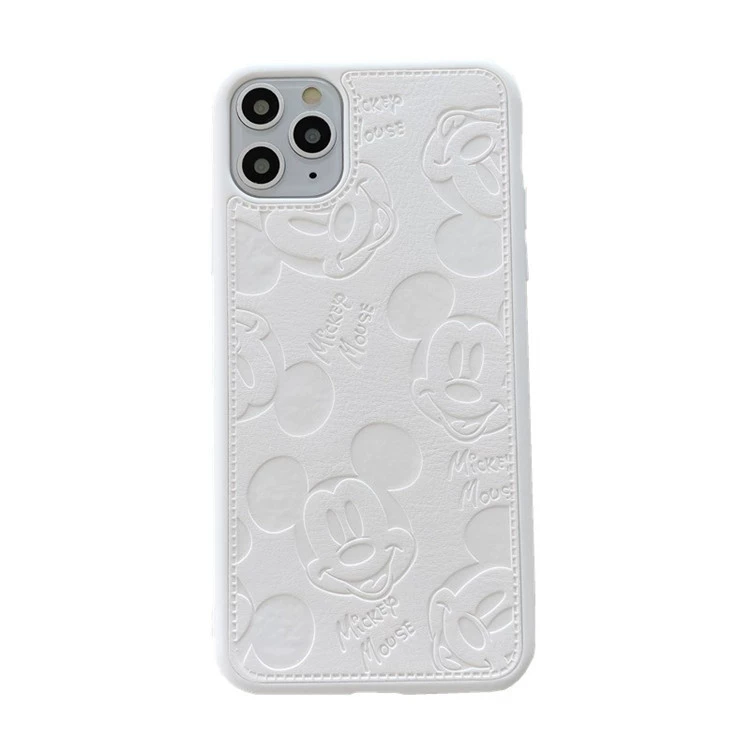 Чехол для телефона Apple совместим с iPhone 11–16, экокожа, дизайн «Микки», защитный