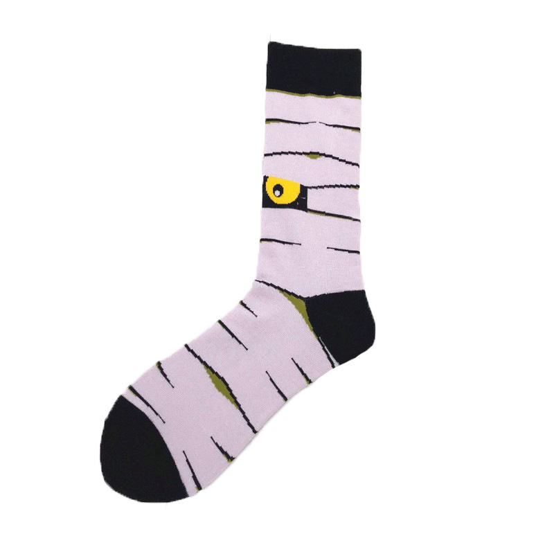 Calcetines de Navidad divertidos Santa Claus personalidad alta-top calcetines de los hombres de moda calcetines de Halloween