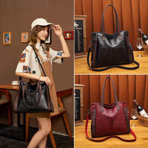 Soft Texture Large Capacity Tote Bag for Middle-Aged Women 2025 Trendy Autumn/Winter Shoulder and Crossbody Bag