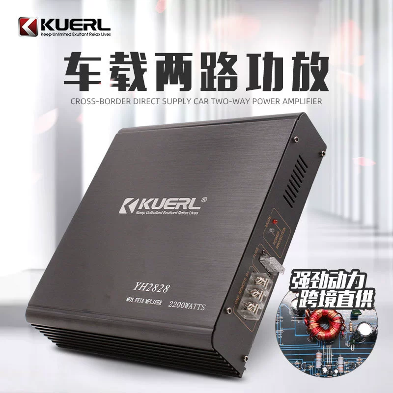 Оптовая Продажа с фабрики 12 В автомобиль высокой мощности 2*100 Вт модификация автомобильного аудио 2-канальный двусторонний автомобильный усилитель