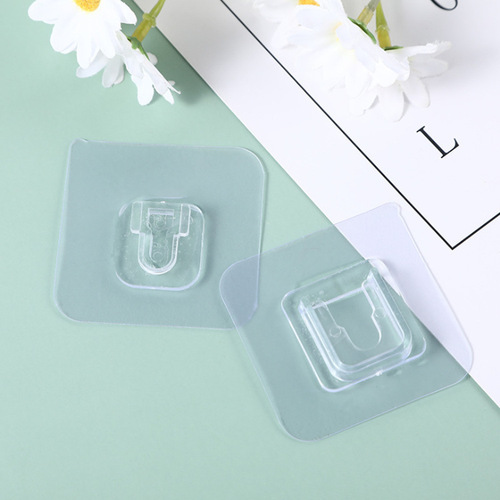 Factory direct sales rack hooks and mother-in-law buckles, acrylic adhesive nail-free hooks, double-sided buckles, concave and convex buckles