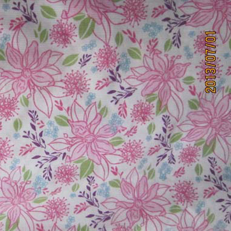 21条全棉灯芯绒条绒印花布棉袄薄印花女装布料厂家供应细条绒