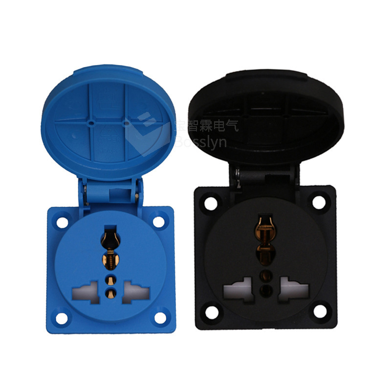 Factory wholesale laboratory multifunctional waterproof socket hotel bathroom kitchen splash socket 50*50mm