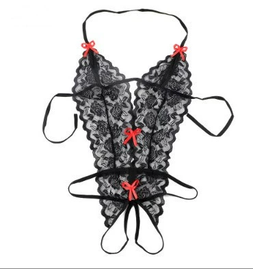 Кружевной тедди для женщин, One Size, полупрозрачное кружевное украшение с бантиком