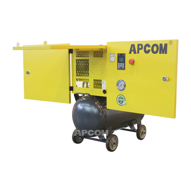 Compresor de aire de tornillo pequeño para el hogar 2.2kw Pintura en aerosol no silenciosa Compresor de aire integrado Bomba de aire