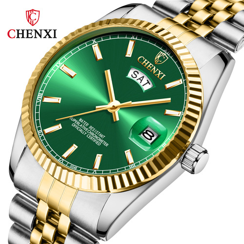 wristwatch men luminous watch dawn men's watch wholesale business watch men's double calendar quartz watch
