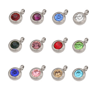 �羳6.5mmʮ�ֺ�Ȧ���P���12ɫ����ʯ���\ʯDIY����Birthstone