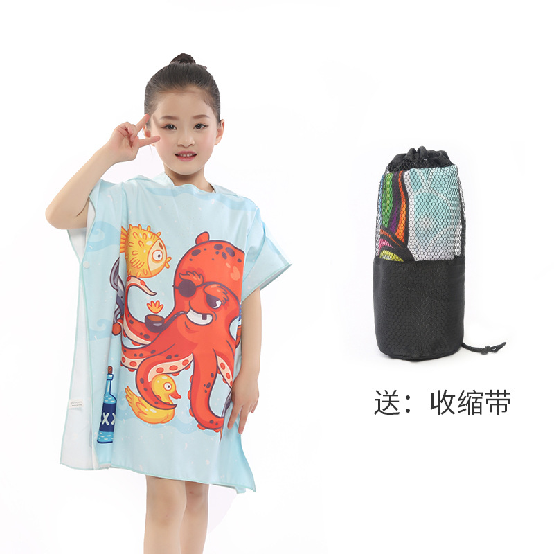 Personalizado para niños de doble cara capa capa toallas de baño con capuchón toallas de playa de secado rápido toallas de playa toallas de baño de baño