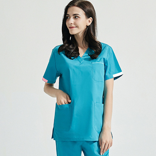 Hand washing clothes female doctor surgical clothes surgical operating room beauty salon work clothes oral doctor short sleeve men and women foreign trade