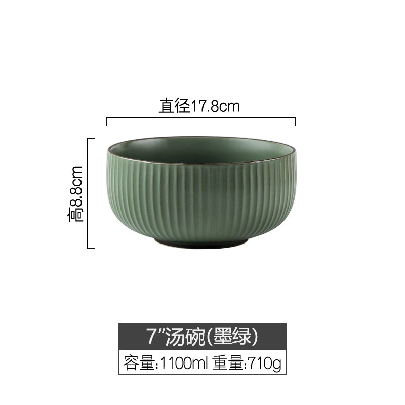 Ceramic tableware set, Scandinavian style, simple elegant design — assorted plates and bowls